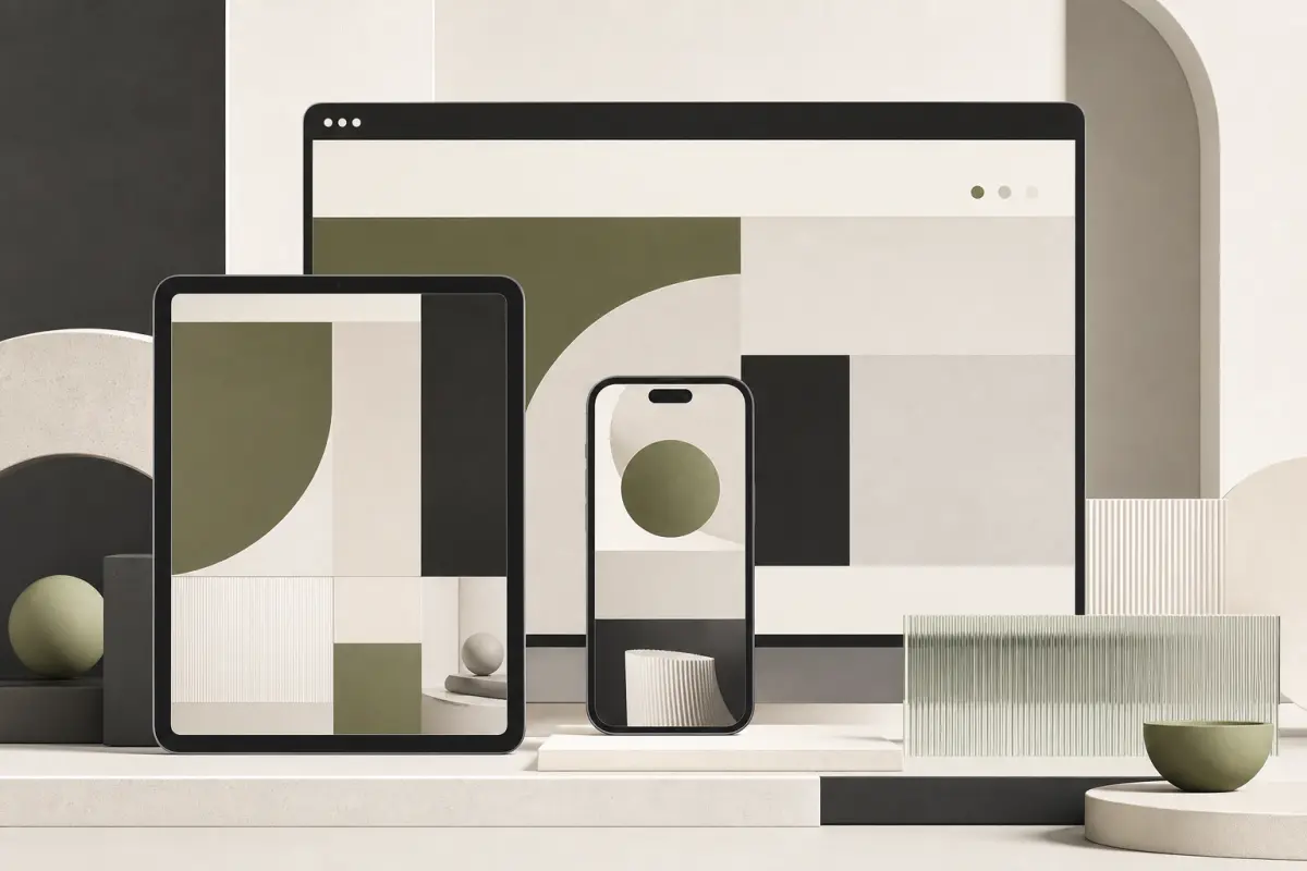 Abstract responsive website and mobile interfaces across devices